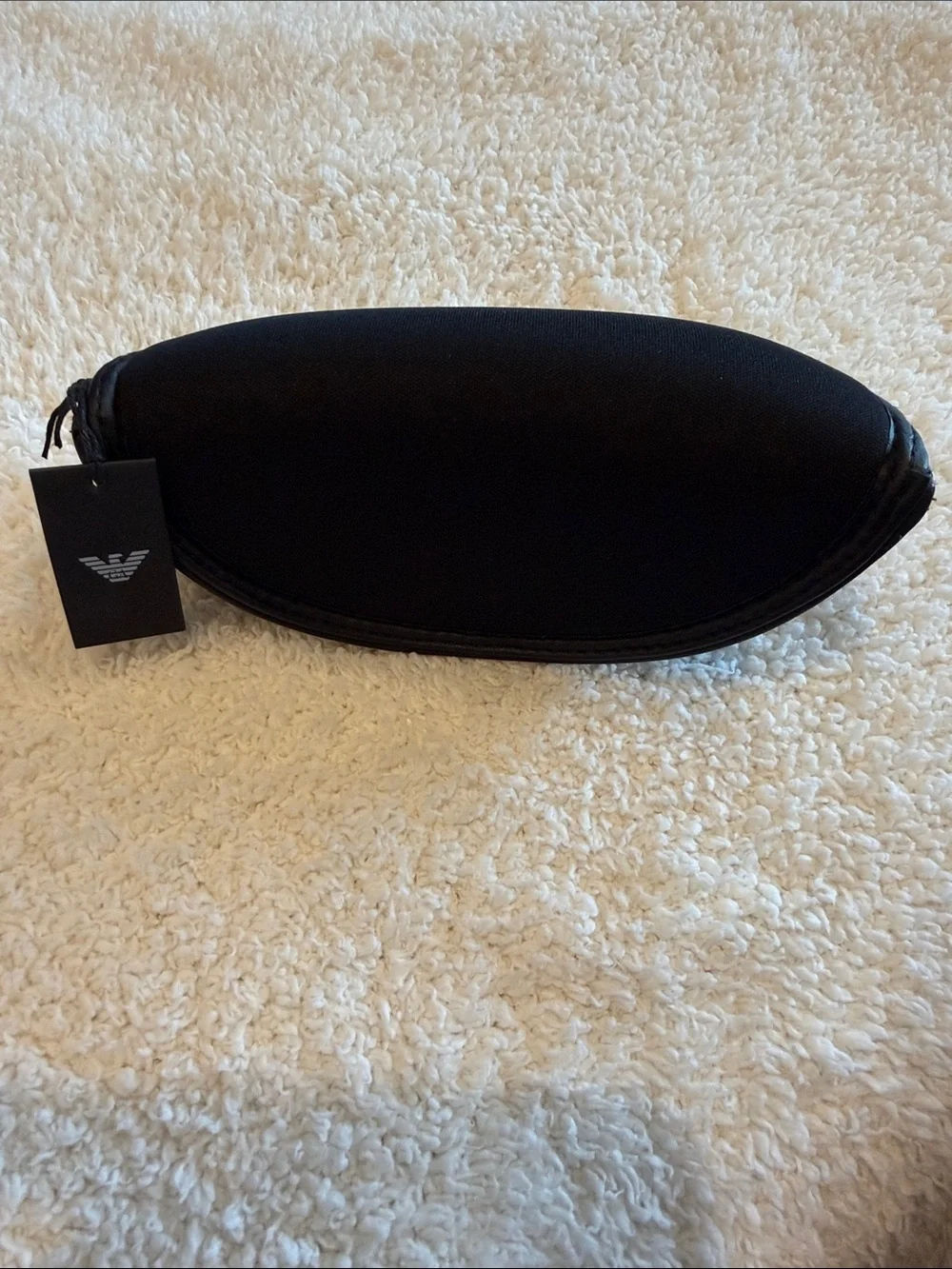 Emporio Armani Black Protective Sunglasses Pouch with Logo